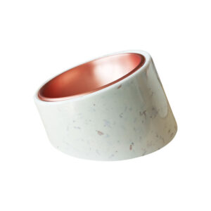 Slanted stainless steel bowl